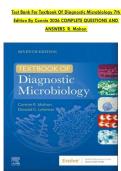 Test Bank For Textbook Of Diagnostic Microbiology 7th &NewLine;Edition By Connie 2026 COMPLETE QUESTIONS AND &NewLine;ANSWERS  R&period; Mahon 