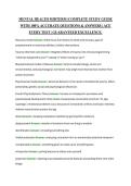MENTAL HEALTH MIDTERM &vert;COMPLETE STUDY GUIDE WITH 100&percnt; ACCURATE QUESTIONS & ANSWERS &vert; ACE EVERY TEST &vert; GUARANTEED EXCELLENCE&period;