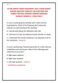 ATI RN CONCEPT BASED ASSESSMENT LEVEL 2 EXAM NEWEST &NewLine;VERSION 2026&sol;2027 COMPLETE 100 QUESTIONS AND &NewLine;CORRECT DETAILED ANSWERS &lpar;VERIFIED ANSWERS&rpar; &NewLine;&vert;ALREADY GRADED A&plus; &vert;&vert;FREE PASS&excl;&excl;&excl;