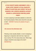 ATI RN CONCEPT BASED ASSESSMENT LEVEL 4 &NewLine;EXAM LATEST 2026&sol;2027 ACTUAL EXAM WITH &NewLine;COMPLETE QUESTIONS AND CORRECT DETAILED &NewLine;ANSWERS &lpar;100&percnt; VERIFIED ANSWERS&rpar; &vert;ALREADY &NewLine;GRADED A&plus;&vert; &vert;&vert;PROFESSOR VERIFIED&vert;&vert; &vert;&vert;SURE &NewLine;PASS&excl;&excl;&excl; 