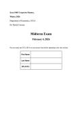 ECON 106F &ndash; Winter 2026 A&plus; Graded Midterm Exam with Full Solutions &lpar;UCLA Economics&rpar;