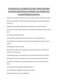ANATOMY FINAL &vert;COMPLETE STUDY GUIDE WITH 100&percnt; ACCURATE QUESTIONS & ANSWERS &vert; ACE EVERY TEST &vert; GUARANTEED EXCELLENCE&period;