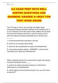 ILE EXAM PREP WITH WELL &NewLine;SORTED QUESTIONS AND &NewLine;ANSWERS &sol;GRADED A&plus;&sol;BEST FOR &NewLine;THAT GOOD GRADE