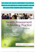 TEST BANK FOR HEALTH ASSESSMENT FOR NURSING &NewLine;PRACTICE 8TH EDITION BY SUSAN FICKERTT WILSON &NewLine;AND JEAN FORET GIDDENS ISBN-9780443124433