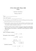 MATH 32B &ndash; Winter 2026 Final Exam Solutions &lpar;A&plus; Verified&rpar; &bull; Multivariable Calculus &ndash; UCLA