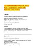 LOUISIANA JURISPRUDENCE Exam Practice Exam 2 Questions and Answers with Rationales Latest Versions&period;