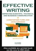 Effective Writing Study Guide  Scientific&comma; Technical & Business Communication Notes  Exam Prep
