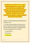Chamberlain University NR 511 Week 4 Exam 2026-2027 &vert; Differential Diagnosis & Primary Care Practicum &vert; 150&plus; Actual Questions with Verified Answers & Detailed Rationales