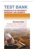 Test Bank for Essentials of Maternity&comma; Newborn&comma; and Women's Health Nursing 6th Edition by Susan Scott Ricci&vert; 9781975236328&vert; All Chapters 1-24&vert; LATEST