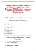 ATI Comprehensive Predictor Exam Prep &vert; &NewLine;100 Predictor-Style Questions&comma; Detailed &NewLine;Rationales&comma; NCLEX Readiness Assessment&comma; &NewLine;Pharmacology&comma; Prioritization & Clinical &NewLine;Judgment Review