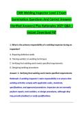 CWB Welding Inspector Level 2 Exam &NewLine;Examination Questions And Correct Answers &NewLine;&lpar;Verified Answers&rpar; Plus Rationales 2027 Q&A &vert; &NewLine;Instant Download Pdf 
