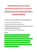 Bundle for CWB Welding Inspector Level 1 &comma;&comma;2  3 Exam  Examination Questions And Correct Answers  &lpar;Verified Answers&rpar; Plus Rationales 2027 Q&A &vert;  Instant Download Pdf