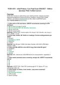 NURS 6531 - Adult Primary Care Final Exam 2026&sol;2027 &ndash; Edition &NewLine;Questions With Verified Answers 