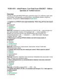 NURS 6531 - Adult Primary Care Final Exam 2026&sol;2027 &ndash; Edition &NewLine;Questions & Verified Answers 