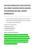 NGN HESI PHARMACOLOGY EXAM QUESTIONS &NewLine;AND CORRECT ANSWERS &lpar;VERIFIED ANSWERS&rpar; &NewLine;PLUS RATIONALES 2027 Q&A &vert; INSTANT &NewLine;DOWNLOAD PDF