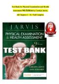 TEST BANK Physical Examination & Health Assessment 9th Edition by Carolyn Jarvis&vert; All Chapters covered&vert; Latest Update&NewLine;