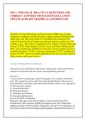 NSCA CPSS EXAM  300 ACTUAL QUESTIONS AND &NewLine;CORRECT ANSWERS WITH RATIONALE LATEST &NewLine;UPDATE ALREADY GRADED A&plus; ASSURED PASS