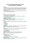 Wound Care Exam-50 Questions And Verified  Answers 2026&sol;2027 &ndash; NP&sol;RN Exam 
