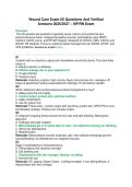 Wound Care Exam-50 Questions And Verified  Answers 2026&sol;2027 &ndash; NP&sol;RN Exam 