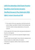 LAFD Fire Battalion Chief Exam Practice &NewLine;Questions And Correct Answers &NewLine;&lpar;Verified Answers&rpar; Plus Rationale 2026 &NewLine;Q&A&vert; Instant Download Pdf  