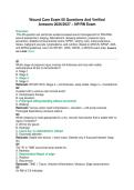 Wound Care Exam-50 Questions And Verified  Answers 2026&sol;2027 &ndash; NP&sol;RN Exam 