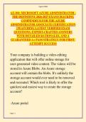 AZ-104 Microsoft Azure Administrator Exam 2026-2027 &vert; 270&plus; Verified Questions with Answers & Rationales &vert; Complete Study Guide for Azure Administrator Associate Certification