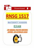 RNSG 1517 Maternity Nursing &lpar;PDF&rpar; &vert; &lpar;2026&rpar; Exam Questions &vert; Maternal Nursing &lpar; Houston Community College&rpar;