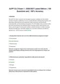 ALPP CLC Exam 1 &vert; 2026&sol;2027 Latest Edition &vert; 100 Questions and &vert; 100&percnt; Accuracy 