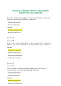 SPCE 630 LEARNING ACTIVITY 3 RESEARCH QUESTIONS AND ANSWERS