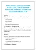 North Carolina Landscape Contractor &NewLine;Practice Exam 135 Questions with &NewLine;Answers and Rationales Comprehensive &NewLine;Study Guide &vert; Updated 2026
