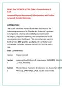 NR509 Advanced Physical Assessment Study Guide &vert; 200&plus; Original Practice Questions with Detailed Explanations &vert; Comprehensive Final Exam Review &vert; 2026&sol;2027 Edition