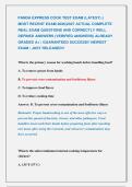 PANDA EXPRESS COOK TEST EXAM &lpar;LATEST&rpar; &vert;&vert; &NewLine;MOST RECENT EXAM 2026&vert;2027 ACTUAL COMPLETE &NewLine;REAL EXAM QUESTIONS AND CORRECTLY WELL &NewLine;DEFINED ANSWERS &lpar;VERIFIED ANSWERS&rpar; ALREADY &NewLine;GRADED A&plus; &vert; GUARANTEED SUCCESS&excl;&excl; NEWEST &NewLine;EXAM &vert; JUST RELEASED&excl;&excl;