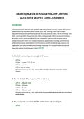 NFHS FOOTBALL RULES EXAM 2026&sol;2027-EDITION QUESTION & VERIFIED CORRECT ANSWERS