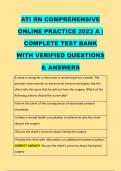 ATI RN COMPREHENSIVE &NewLine;ONLINE PRACTICE 2023 A &vert; &NewLine;COMPLETE TEST BANK &NewLine;WITH VERIFIED QUESTIONS &NewLine;& ANSWERS 