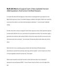 NUR 242 Medical Surgical Exam 3 New Updated Version 2026 Questions And Correct Verified Answers