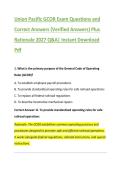Union Pacific GCOR Exam Questions and &NewLine;Correct Answers &lpar;Verified Answers&rpar; Plus &NewLine;Rationale 2027 Q&A&vert; Instant Download &NewLine;Pdf