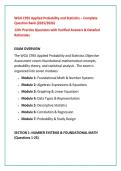 WGU C955 Applied Probability and Statistics Study Guide &vert; 120&plus; Original Practice Questions with Detailed Explanations &vert; Comprehensive Objective Assessment Review &vert; 2026&sol;2027 Edition