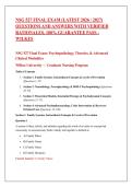 NSG 527 Final Exam &lpar;Latest 2026 &sol; 2027&rpar; Questions and Answers with Verified Rationales&comma; 100&percnt; Guarantee Pass - Wilkes