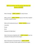 HESI A2 Anatomy and Physiology Questions And Answers 2025&sol;2026