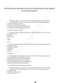 HESI PN Exit Exam Questions And Correct Verified Answers New Updated Version 2026 Graded A&plus;
