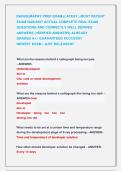 RADIOGRAPHY PREP EXAM &lpar;LATEST &rpar; MOST RECENT &NewLine;EXAM 2026&vert;2027 ACTUAL COMPLETE REAL EXAM &NewLine;QUESTIONS AND CORRECTLY WELL DEFINED &NewLine;ANSWERS &lpar;VERIFIED ANSWERS&rpar; ALREADY              &NewLine;GRADED A&plus; &vert; GUARANTEED SUCCESS&excl;&excl;                          &NewLine;NEWEST EXAM &vert; JUS