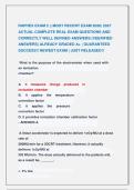 RAPHEX EXAM 2 &vert;&vert; MOST RECENT EXAM 2026&vert; 2027 &NewLine;ACTUAL COMPLETE REAL EXAM QUESTIONS AND &NewLine;CORRECTLY WELL DEFINED ANSWERS &lpar;VEERIFIED &NewLine;ANSWERS&rpar; ALREADY GRADED A&plus; &vert; GUARANTEED &NewLine;SUCCESS&excl;&excl; NEWEST EXAM &vert; JUST RELEASED&excl;&excl;