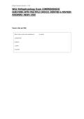 WGU Pathophysiology Exam COMPREHENSIVE&NewLine;QUESTIONS WITH MULTIPLE CHOICES &vert;VERIFIED & REVISED ANSWERS &lpar;NEW&rpar; 2026&NewLine;&NewLine;