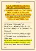 WGU D236 Pathophysiology Objective Assessment Exam 2026-2027 &vert; 155&plus; Verified Questions with Answers & Rationales &vert; Complete Study Guide for Pathophysiology Certification