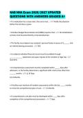 NAB NHA Exam 2026&sol;2027 UPDATED&NewLine;QUESTIONS WITH ANSWERS GRADED A&plus;