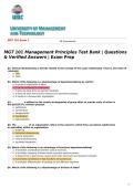 MGT 101 Management Principles Test Bank Questions & Verified Answers Exam Prep