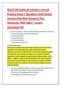 NCLEX RN Safety & Infection Control &NewLine;Practice Exam 1 Questions And Correct &NewLine;Answers &lpar;Verified Answers&rpar; Plus &NewLine;Rationales 2026 Q&A &vert; Instant &NewLine;Download Pdf