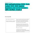WGU pathophysiology D236  Exam &lpar;Latest 2025&sol; 2026 Update&rpar; Questions and Correct Answers &vert; 100&percnt; Verified &vert; Grade A&NewLine;&NewLine;