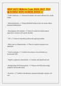 NRNP 6675 Midterm Exam 2026&sol;2027 TEST&NewLine;QUESTIONS WITH ANSWERS RATED A&plus;