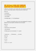 PSY 102 Exam 1 2026&sol;2027 COMPLETE&NewLine;QUESTIONS WITH ANSWERS GRADED A&plus;